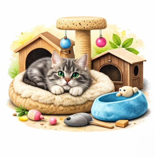 Легла и къщички за котки