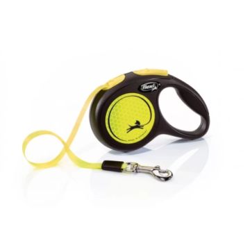 Автоматичен повод  flexi Classic Neon L  - 5м лента, до 50кг - светлоотразителен