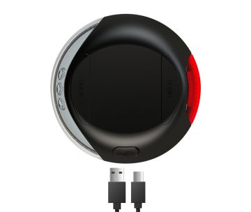 LED оветление за повод  flexi  черно  -  бяла и червена светлина