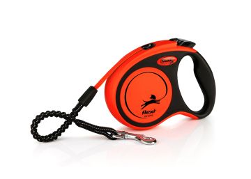 Автоматичен повод  flexi Xtreme S  - 5м лента, до 20кг - цвят оранж
