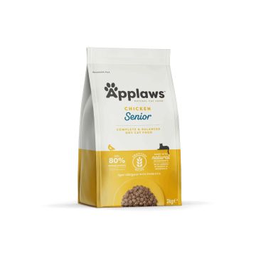 Applaws Cat Senior Chicken - суха храна с 80% Пиле, подходяща за възрастни котки над 10г.