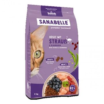 Sanabelle Adult - суха храна за котки с щраус и боровинки