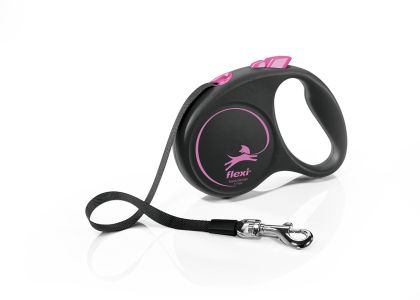 Автоматичен повод  flexi Black Design S  - 5м лента, до 15кг