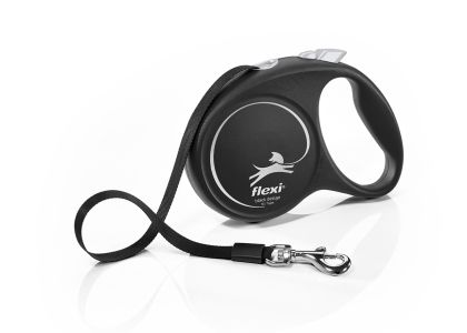 Автоматичен повод  flexi Black Design М  - 5м лента, до 25кг
