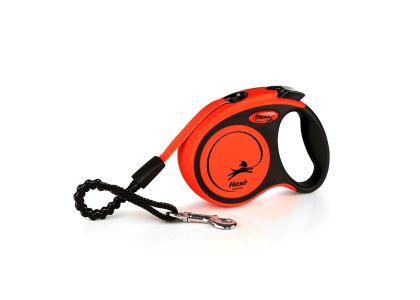 Автоматичен повод  flexi Xtreme XS  - 3м лента, до 15кг - цвят оранж