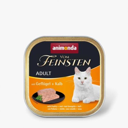 Vom Feinsten Adult 100гр – пастет с птиче + телешко за израснали котки