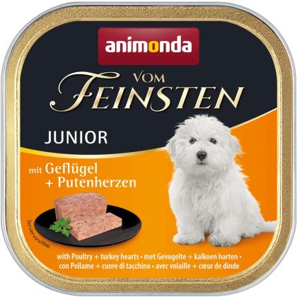 Vom Feinsten Puppy  150g - пастет с  птиче и пуешки сърца за подрастващи