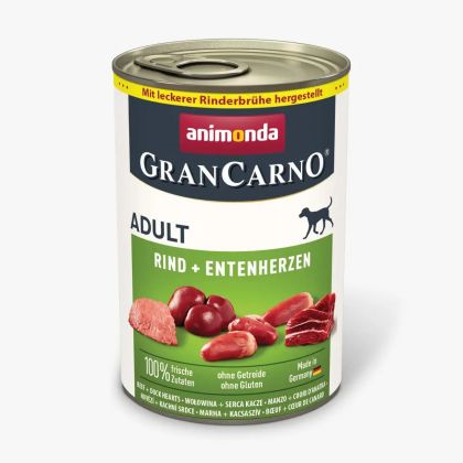 GranCarno®  Adult - говеждо + патешки сърца за израснали кучета