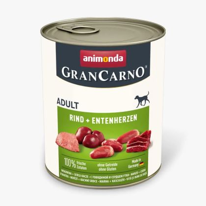 GranCarno®  Adult - говеждо + патешки сърца за израснали кучета