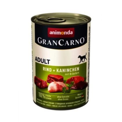GranCarno®  Plus  800 гр - говеждо, заек и билки за израснали кучета