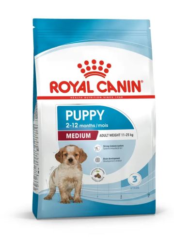 Royal Canin  MEDIUM PUPPY - Пълноценна суха храна за подрастващи кученца от 2- до 12-месечна възраст от средни породи