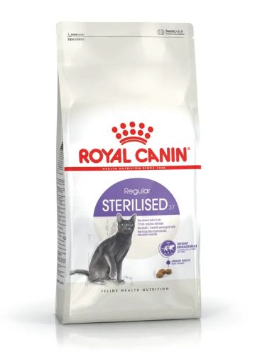 Royal Canin  STERILISED37 - Балансирана и пълноценна суха храна за кастрирани котки в зряла възраст от 1 до 7 години