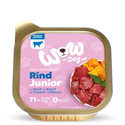 WOW Dog Puppy 150гр - говеждо с тиква и коприва