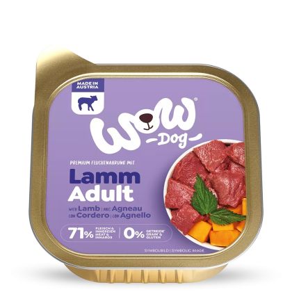 WOW Dog Adult 150гр - агнешко с тиква и коприва