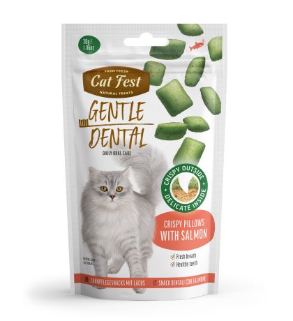 Cat Fest GD Дентални  възглавнички с пълнеж от сьомга 30гр 