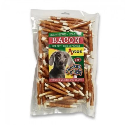 Antos Chicken D'light Bacon -  пръчици обвити с пилешко месо, 1кг