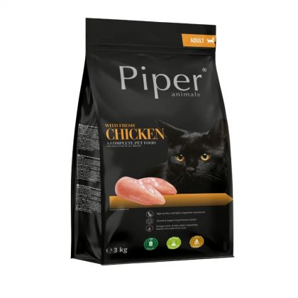 Piper® Cat Chicken  3кг - с прясно пиле,  47% общо съдържание на месо