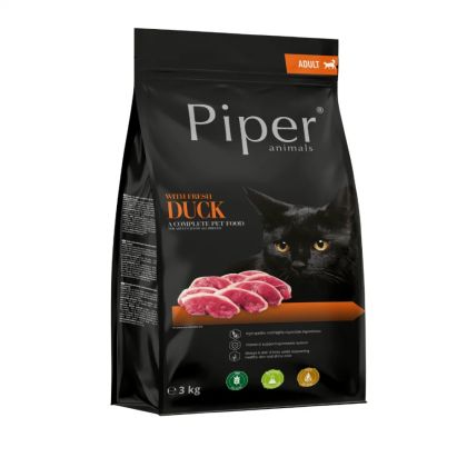 Piper® Cat Duck  3кг - с прясна патица,  47% общо съдържание на месо