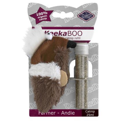 EBI - KeekaBOO Farmer-Andie 9cm - плюшена играчка с катнип 25мл