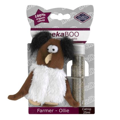 EBI - KeekaBOO Farmer-Ollie 10cm - плюшена играчка с катнип 25мл