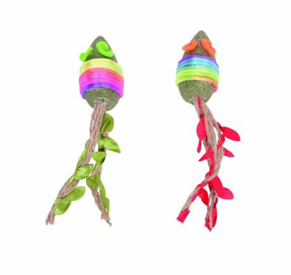 M-pets Cat Toy Mouse with Catnip - Играчка за котка Цветни Мишки с дълги опашки с катнип