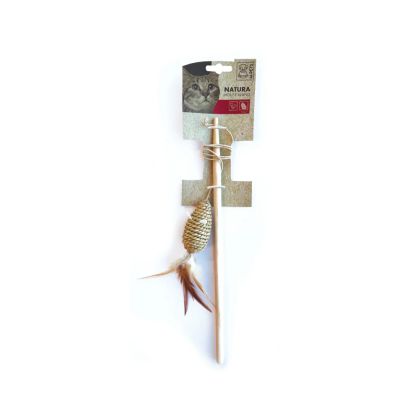 M-Pets - Natura Mouse Wand - Въдица Мишка, натурална 35 см