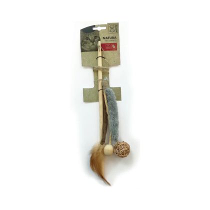 M-Pets - NATURA Trio Wand - Въдица Трио, натурална, 35 см