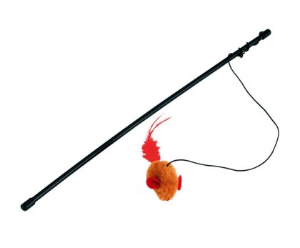 Kerbl - Cat Playing Rod Mouse - Въдица с плюшена мишка, 48 см