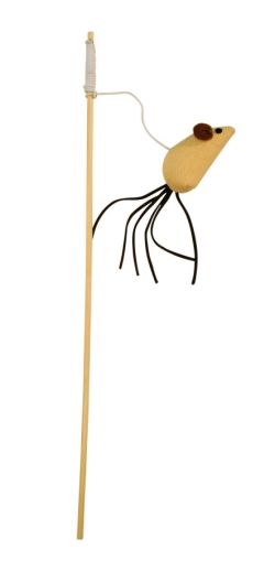 Kerbl - Cat Playing Rod Mouse Nature - Въдица мишка, 40 см