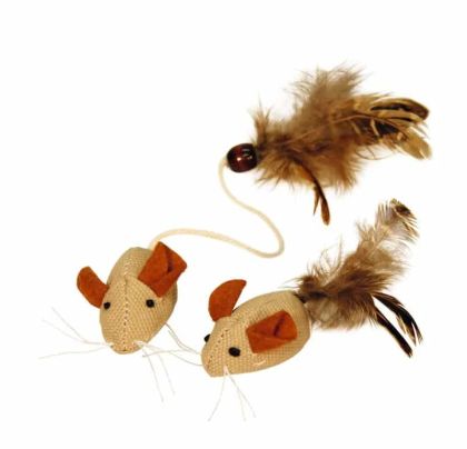 Kerbl - Mice with Feathers Nature - Мишка натурална с пера 2бр