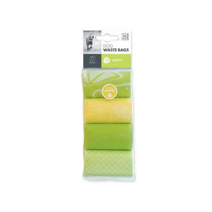 M-Pets - Dog Waste Bags - Ароматизирани пликчета 4 х 15 бр  лимон 