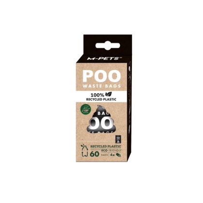 M-pets - Poo Waste Bag Bio - 100% Биоразградими и компостируеми пликчета 4 ролки
