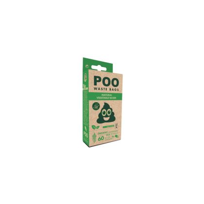 M-Pets - POO BIO Dog Waste Bags - Mint Scented - 100% биоразградими пликчета, 4 ролки х 15 торбички, мента