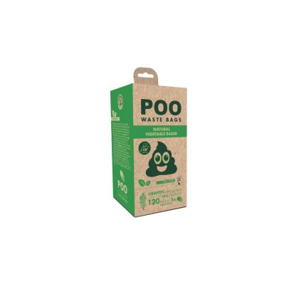 M-Pets - POO BIO Dog Waste Bags (120 bags) - Mint Scented - 100% биоразградими пликчета, 8 ролки х 15 торбички мента