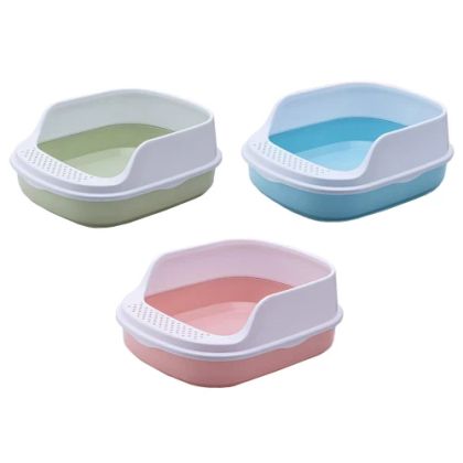 PlayMe - High Shield Half-Covered Non-toxic Cat Toliet 49 cm - Котешка тоалетна с висок борд + лопатка 49