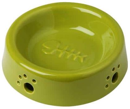 Kerbl - Ceramic Bowl Fish - Керамична купа за коте  125 мл синя / зелена