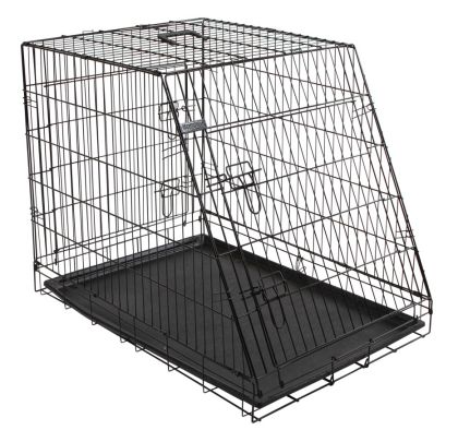 Kerbl - Dog Cage - Метална клетка, сгъваема скосена 107 / 74 / 85, 2 врати
