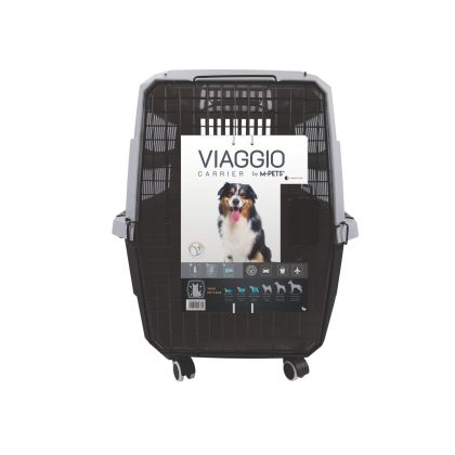 M-pets Viaggio - Транспортна чанта за домашен любимец цвят сиво-черно L 92 / 61 / 66 см