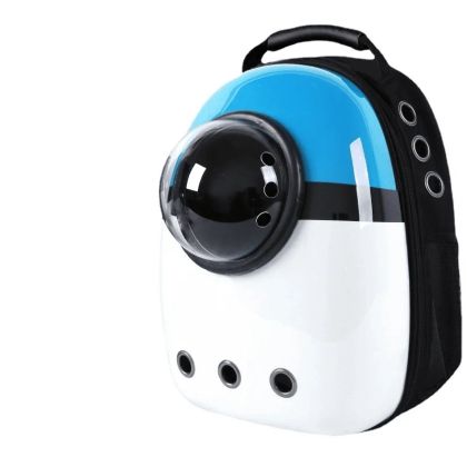 PlayMe - Мinion Crrying Bag - Чанта - раница за куче или котка Миньон 43 х 30 х 22 бяла, със синьо