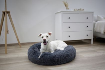Snugly Bed Fluffy Легло пухкаво, кръгло сиво 76 см.