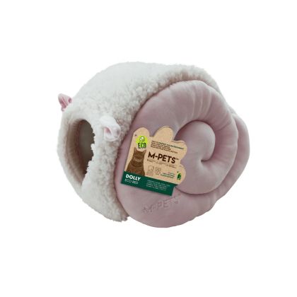 M-pets - Dolly Eco Pink - Пухкаво легло хралупа за котка в розово, 46 см
