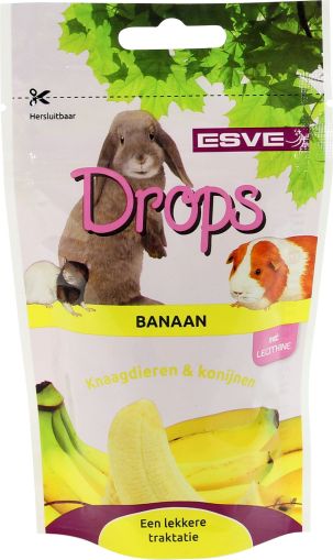 ESVE Drops - дропс за гризачи и зайци, с банани, 75 г