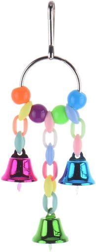  PlayMe Toy for birds with 3 bells - Играчка за птици с 3 звънчета 14см