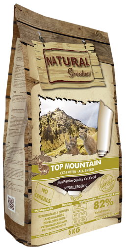 Natural Greatness Top Mountain 6кг- Суха храна за котка монопротеин със Заек 82% месо