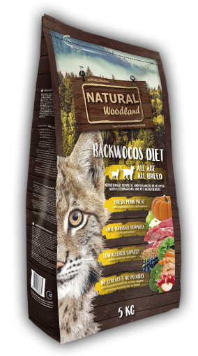 Natural Woodland Backwoods Diet - Суха храна за котки с Иберийско свинско месо