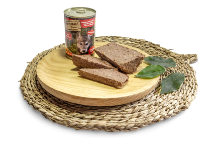 Natural Greatness Puppy - Консерва за малки кучета с Пиле моркови, ананас, ленено семе и боровинки 400 гр