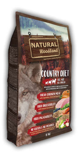 Natural Woodland - Country Diet - с прясно месо от пуйка и пиле, ориз и зеленчуци, хипоалергенна