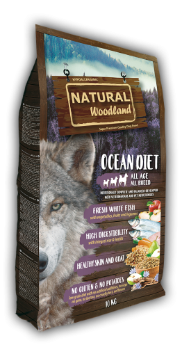 Natural Woodland Ocean Diet - Суха храна за кучета хипоалергенна с прясна океанска риба, ориз и зеленчуци