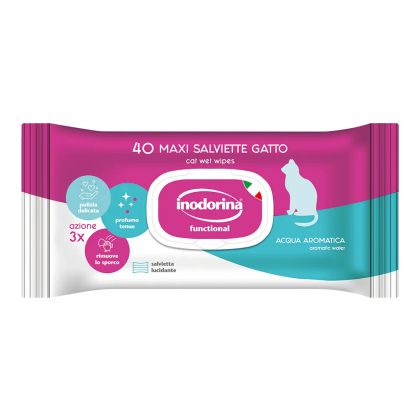 Inodorina Salviette gatto 40бр - Мокри кърпички за котки с ароматна вода