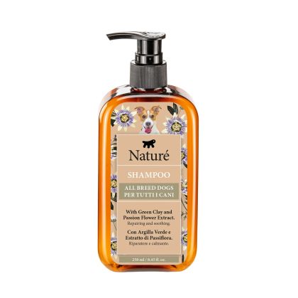 NATURÉ DOG SHAMPOO REPAIRING WITH GREEN CLAY 250мл - шампоан за кучета с увредена козина.